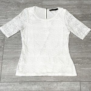 The Limited Cream Lace Top EUC